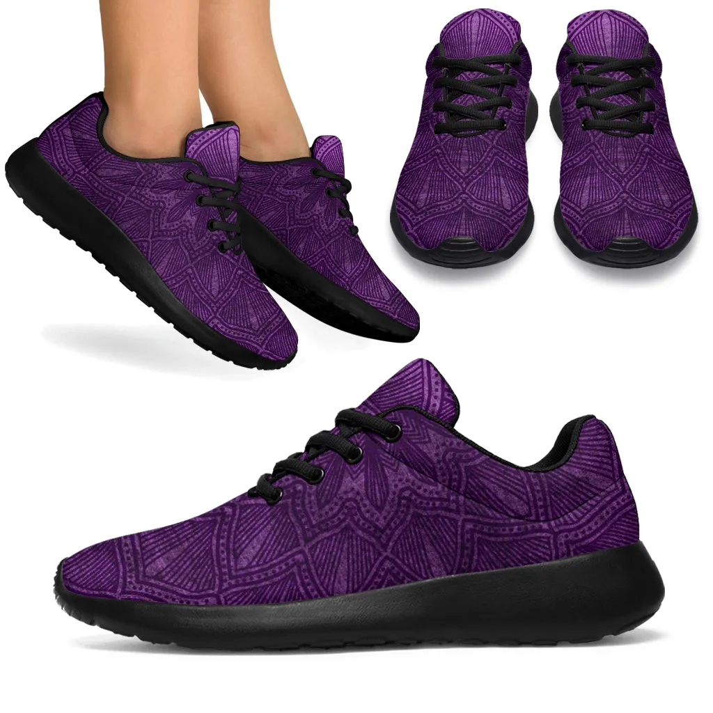 Purple Mandala Sport Sneakers