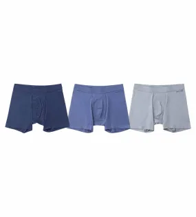 Quick Dry Action Blend Cotton Boxer Briefs 3 Pack