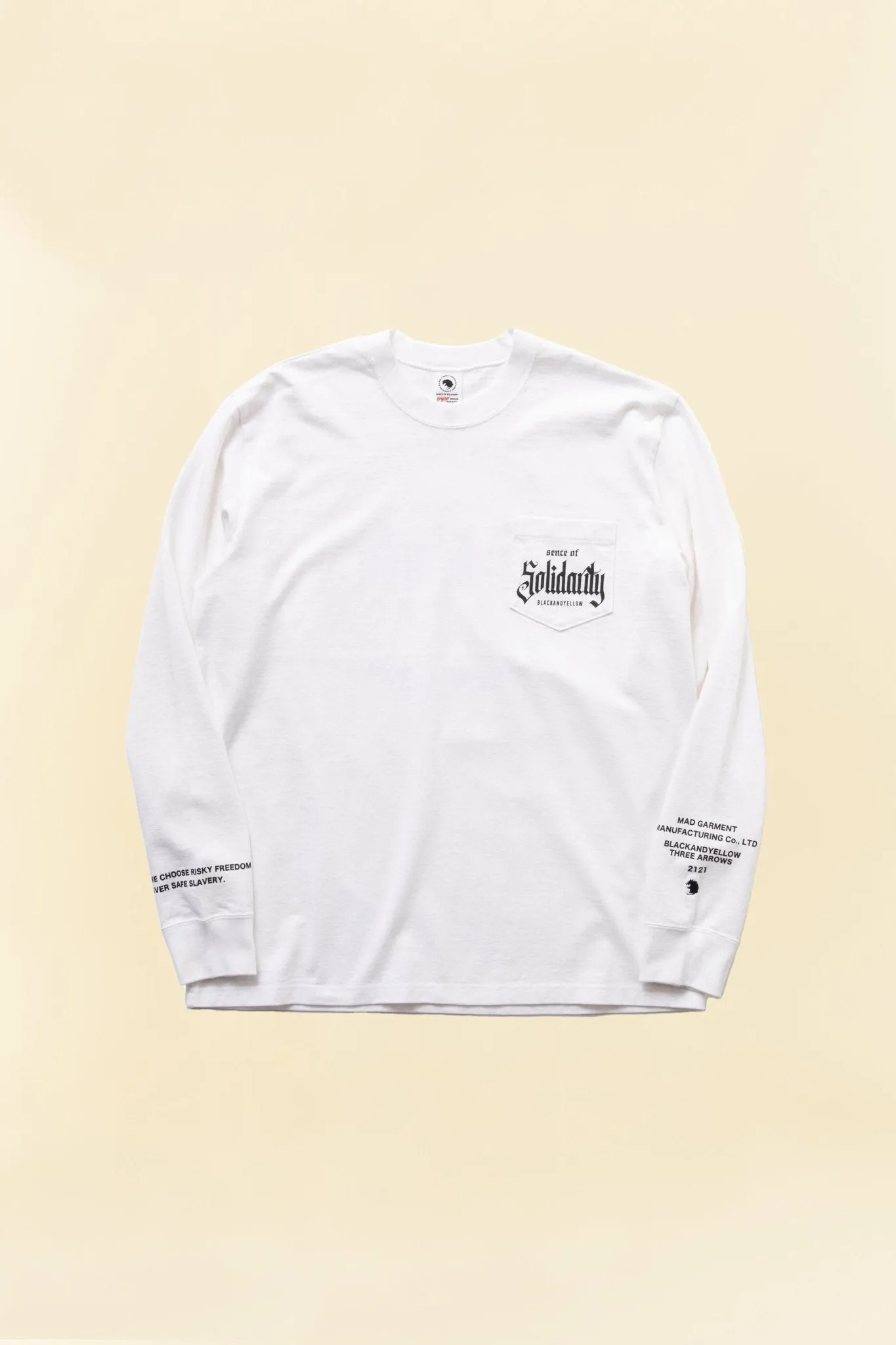 Rats Solidarity Pocket Long Sleeve - White