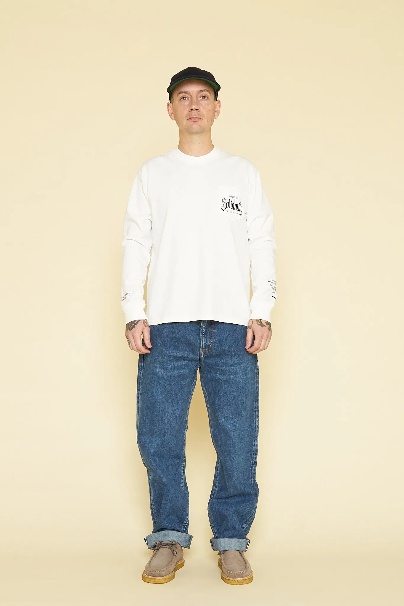 Rats Solidarity Pocket Long Sleeve - White