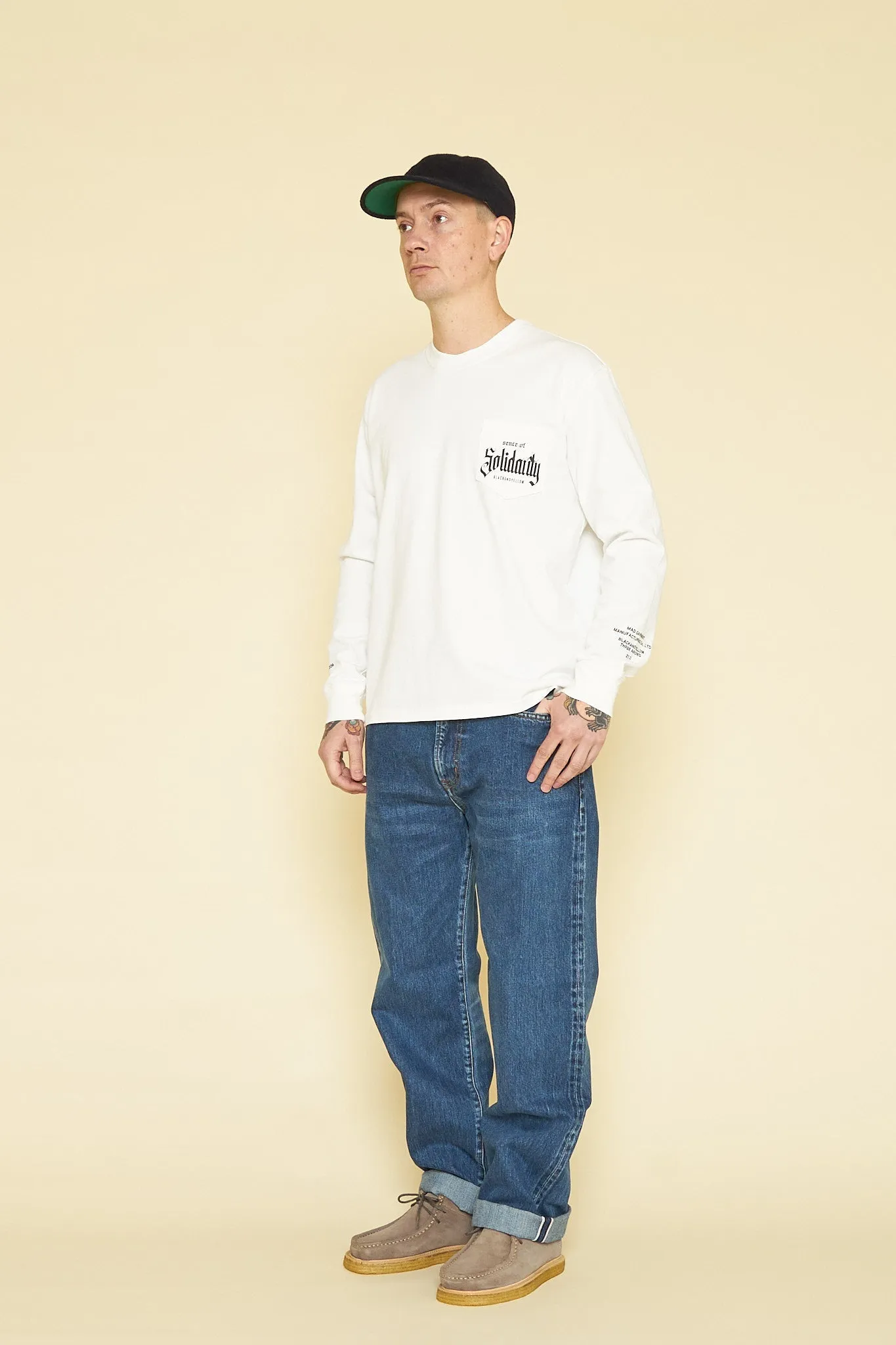 Rats Solidarity Pocket Long Sleeve - White