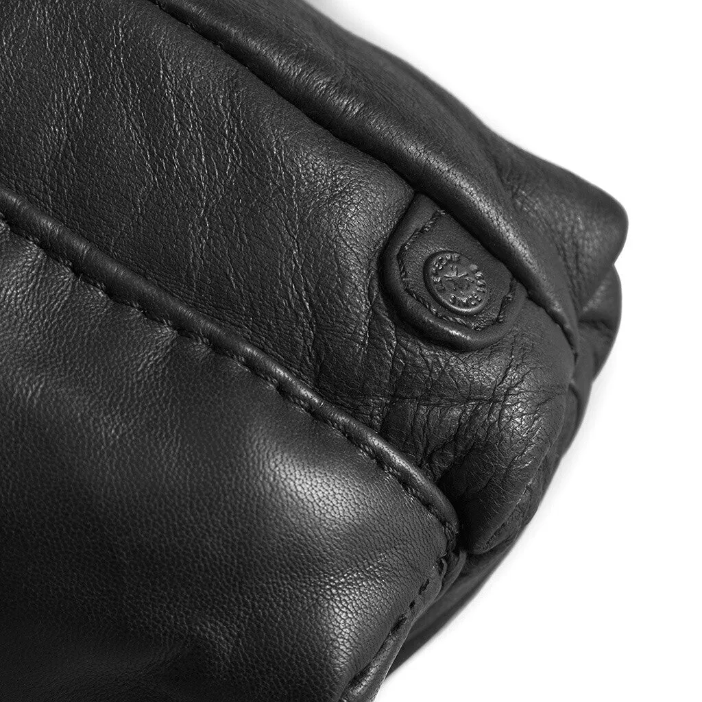 Raw and nice crossbody bag in soft leather / 15350 - Black / Black