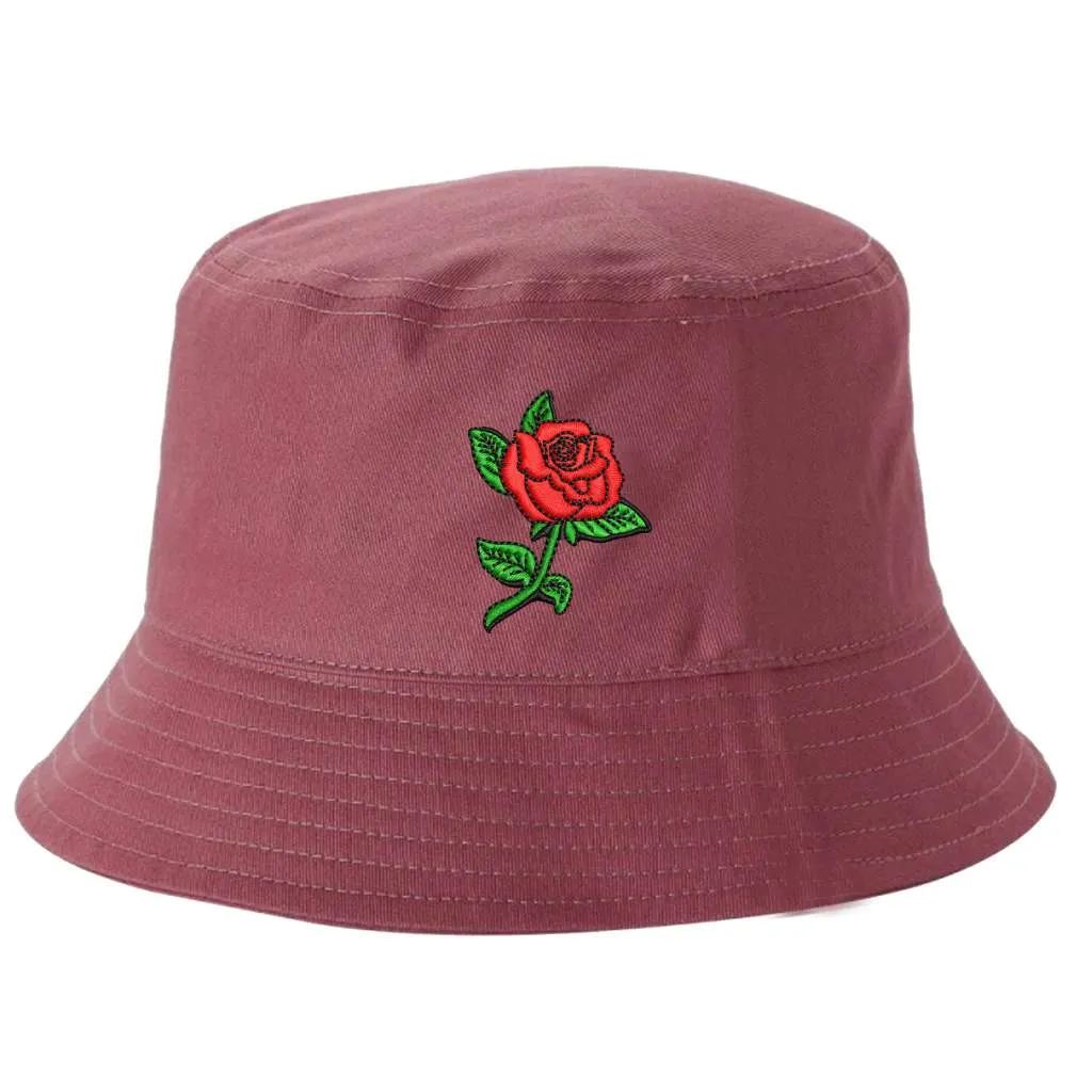 Rose Stem Bucket Hat - Rose Bucket Hat