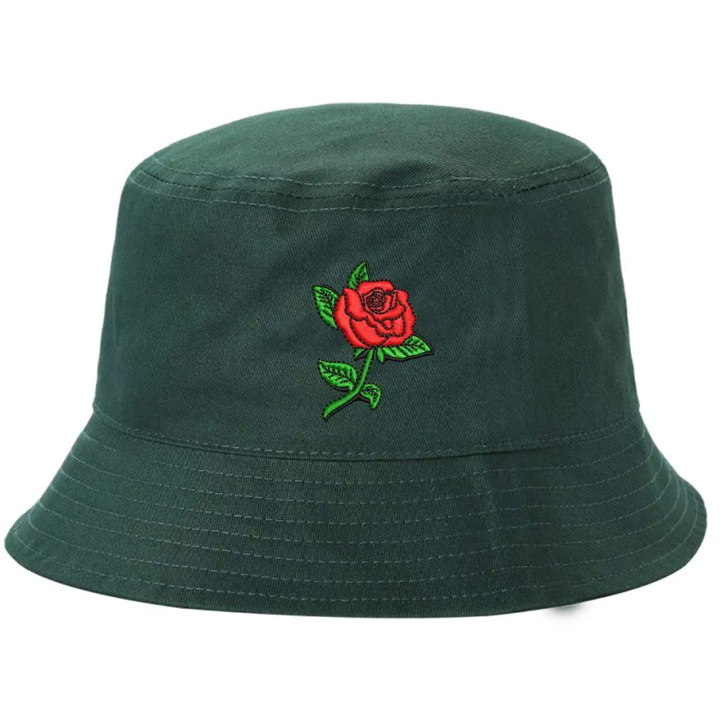 Rose Stem Bucket Hat - Rose Bucket Hat