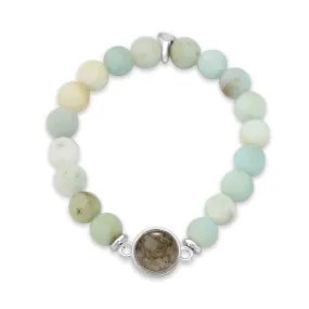 Round Beaded Bracelet - Amazonite