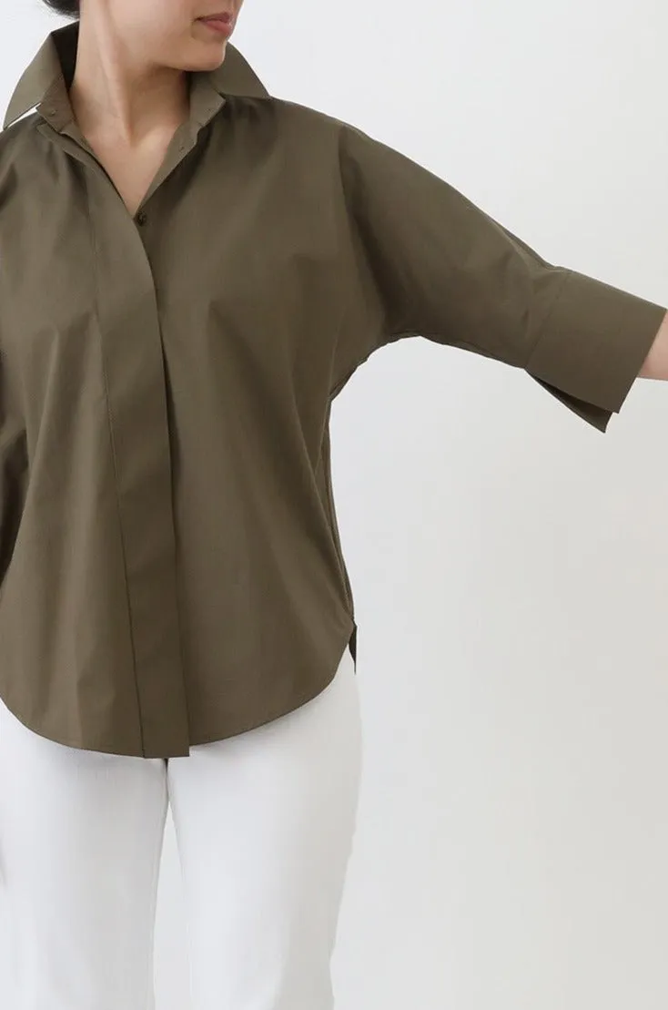 SAHANA DOLMAN SHIRT IN COTTON POPLIN