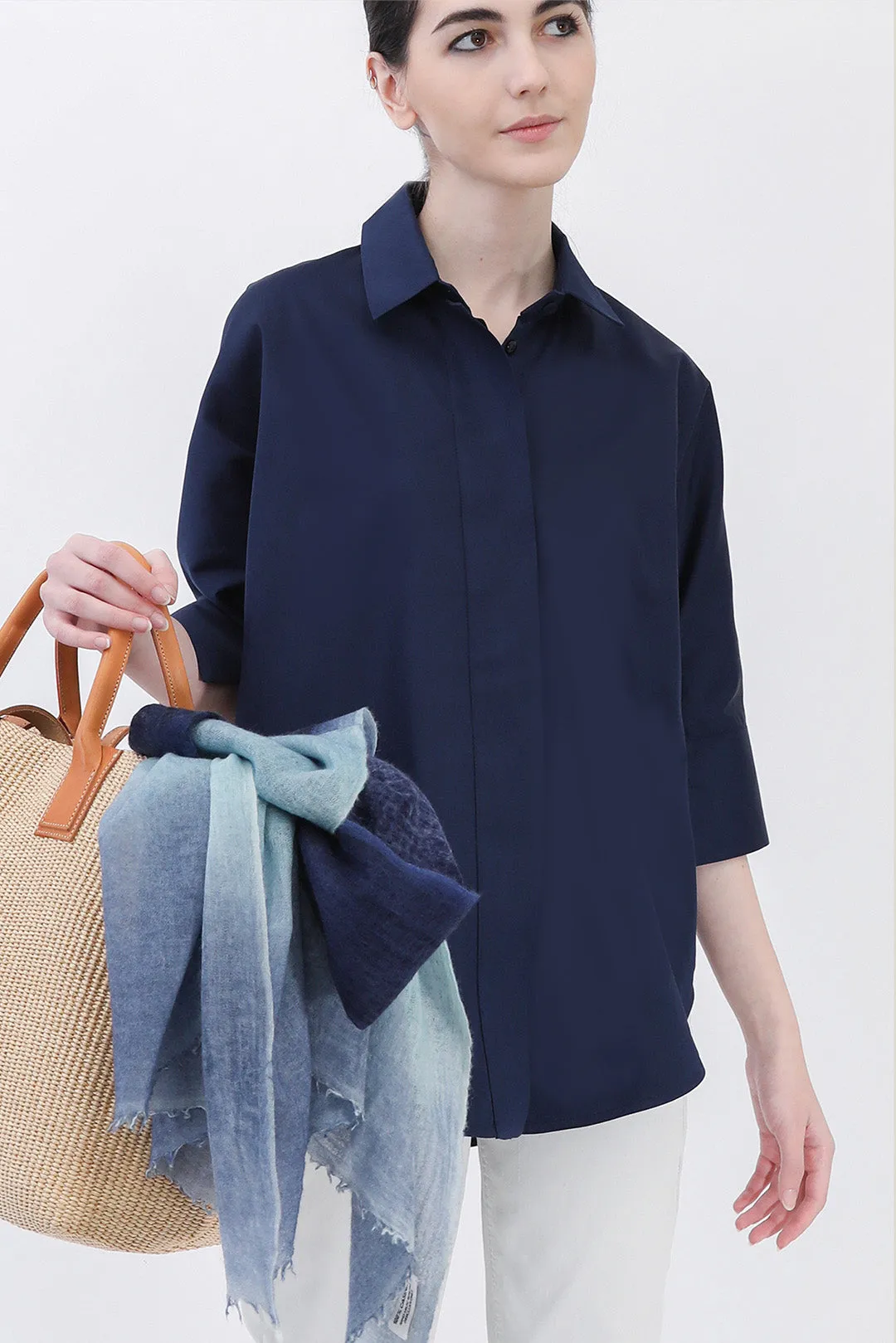 SAHANA DOLMAN SHIRT IN COTTON POPLIN