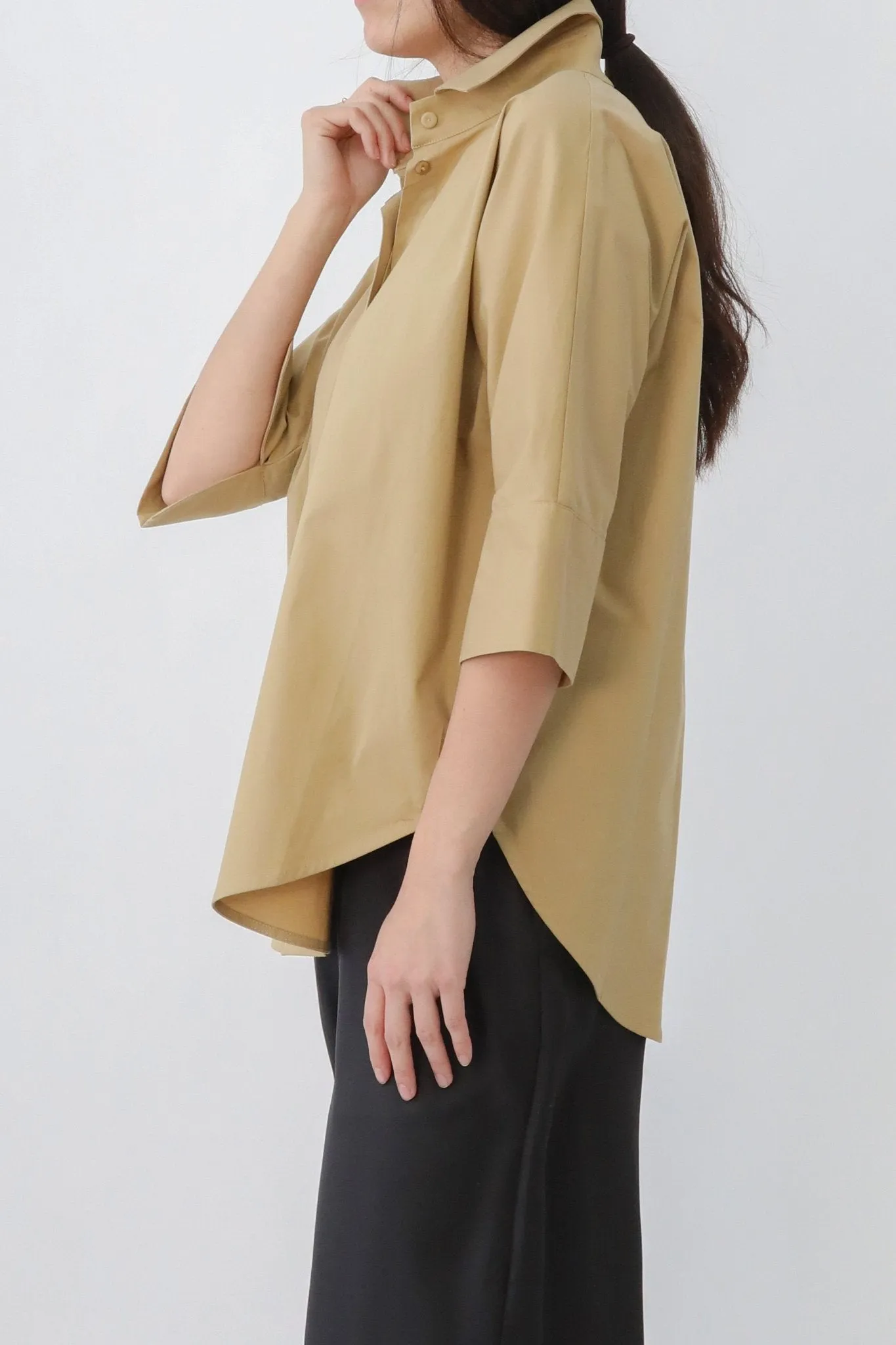 SAHANA DOLMAN SHIRT IN COTTON POPLIN