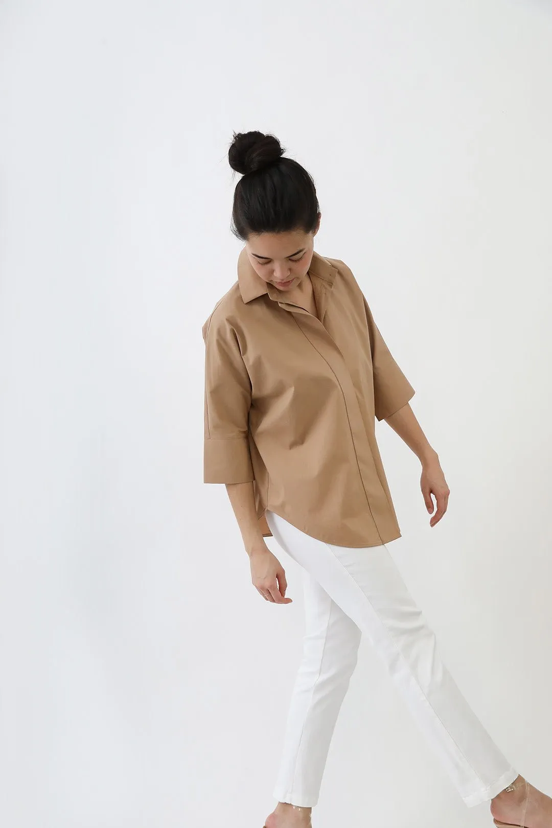 SAHANA DOLMAN SHIRT IN COTTON POPLIN