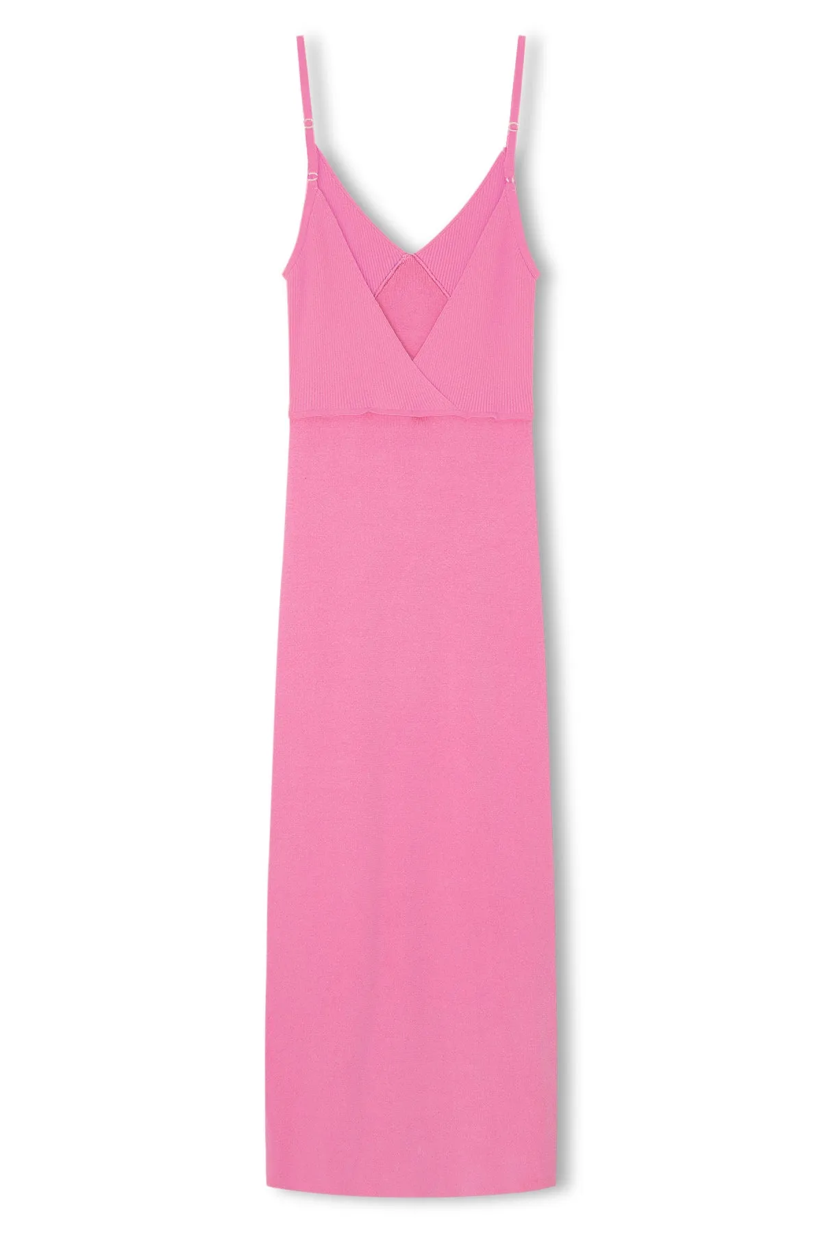 Sea Pink Contrast Knit Dress