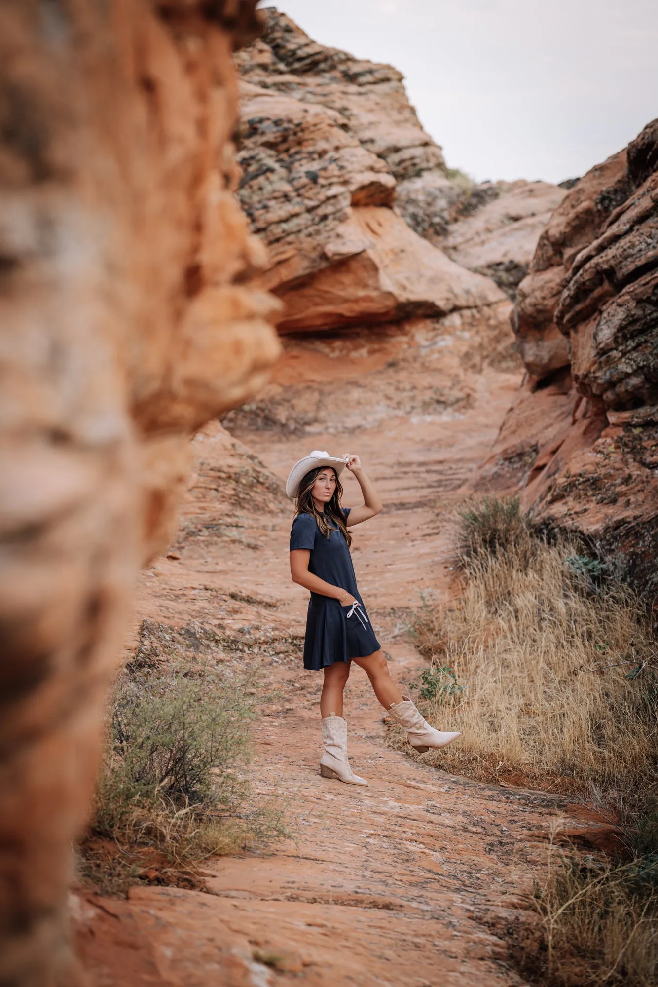 Shae Mini Dress in Navy Blue - Coming Soon