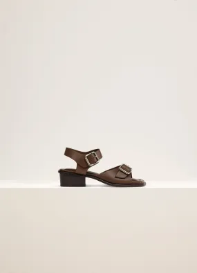 SQUARE HEELED SANDALS WITH STRAPS 35