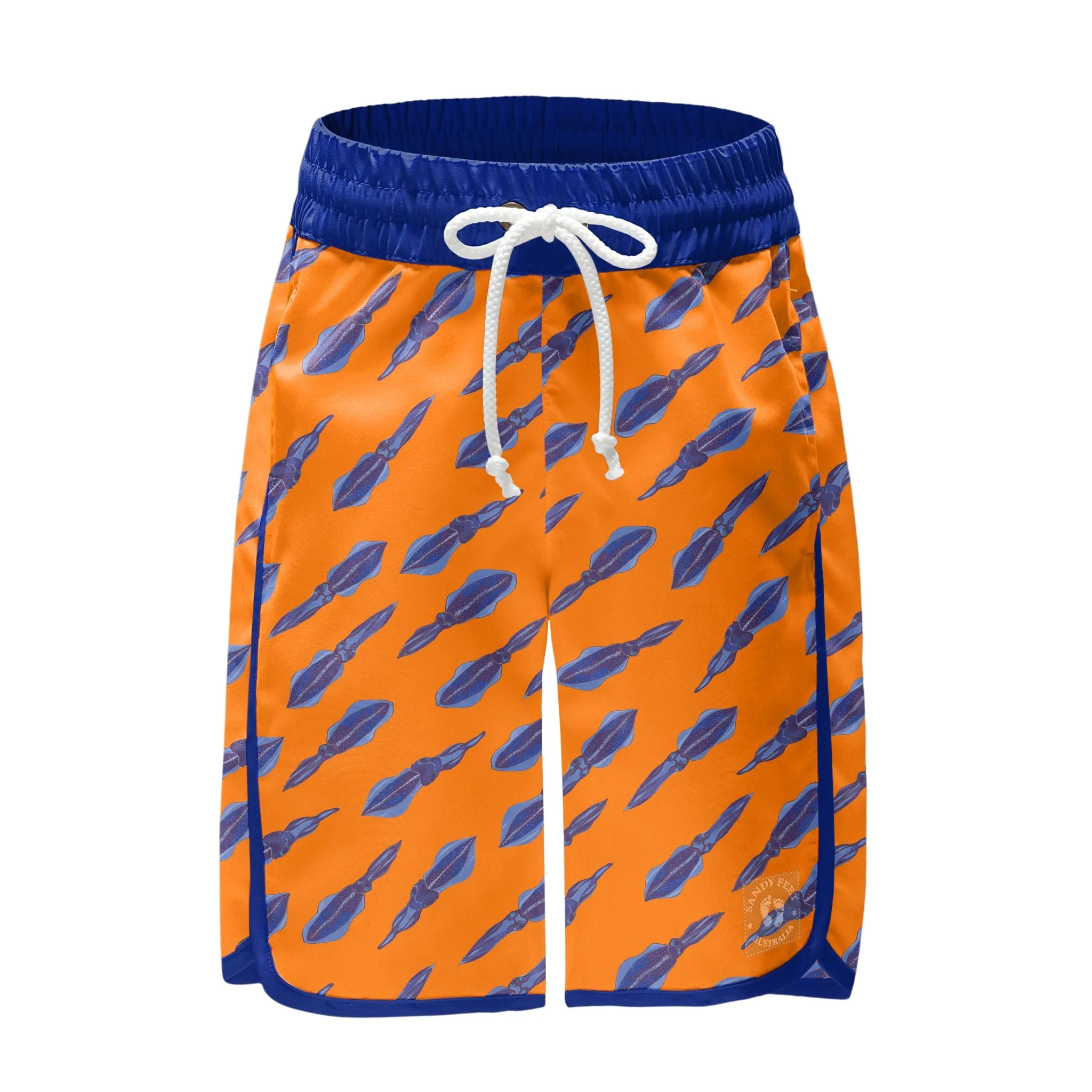 Squiddy Tales (Orange) Board Shorts