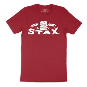 Stax "Falling Records" Logo T-Shirt (Red)