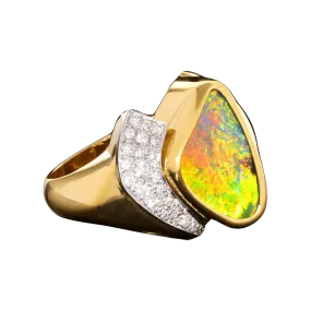 Sunset Flash Opal Ring