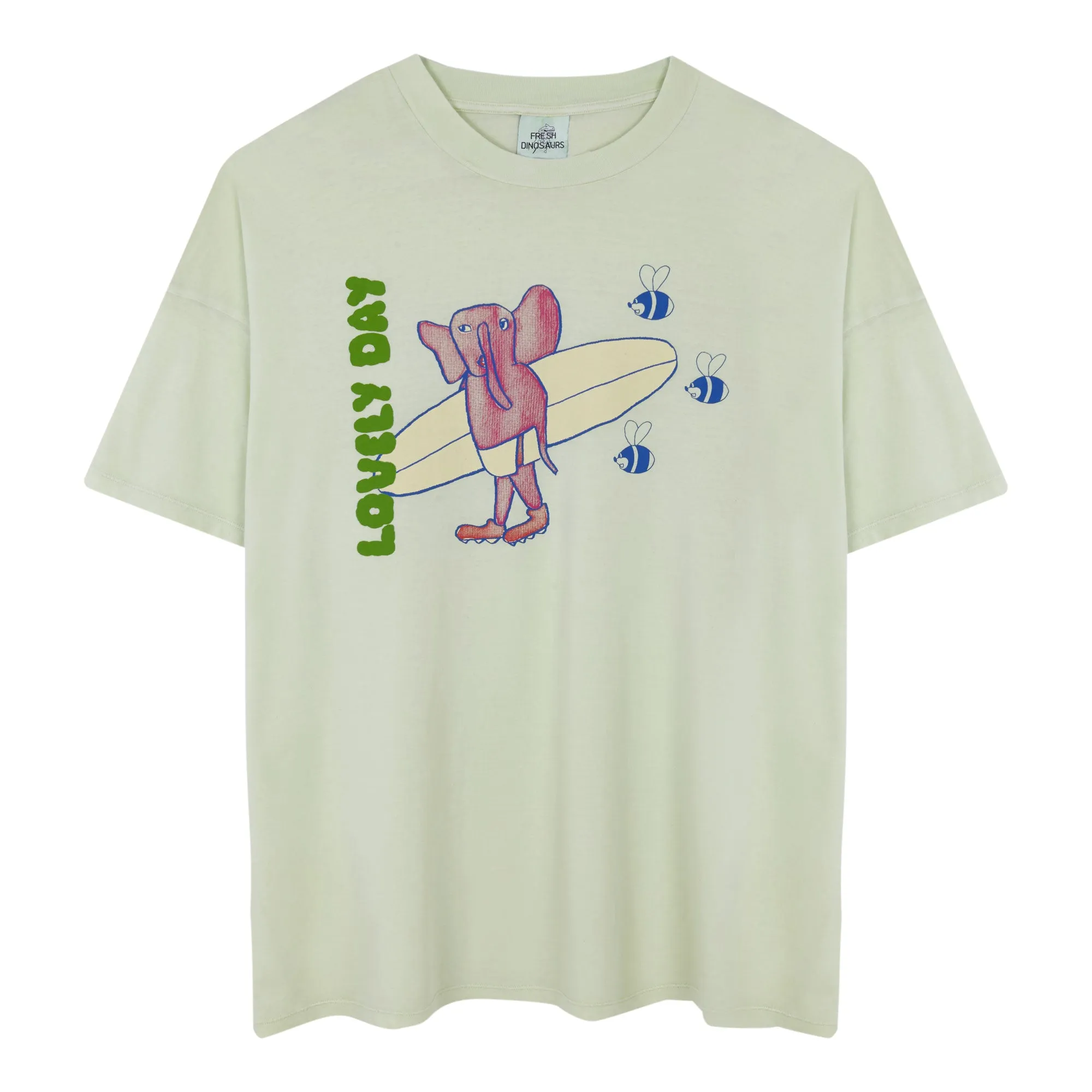 Surfing Elephant Adult T-shirt