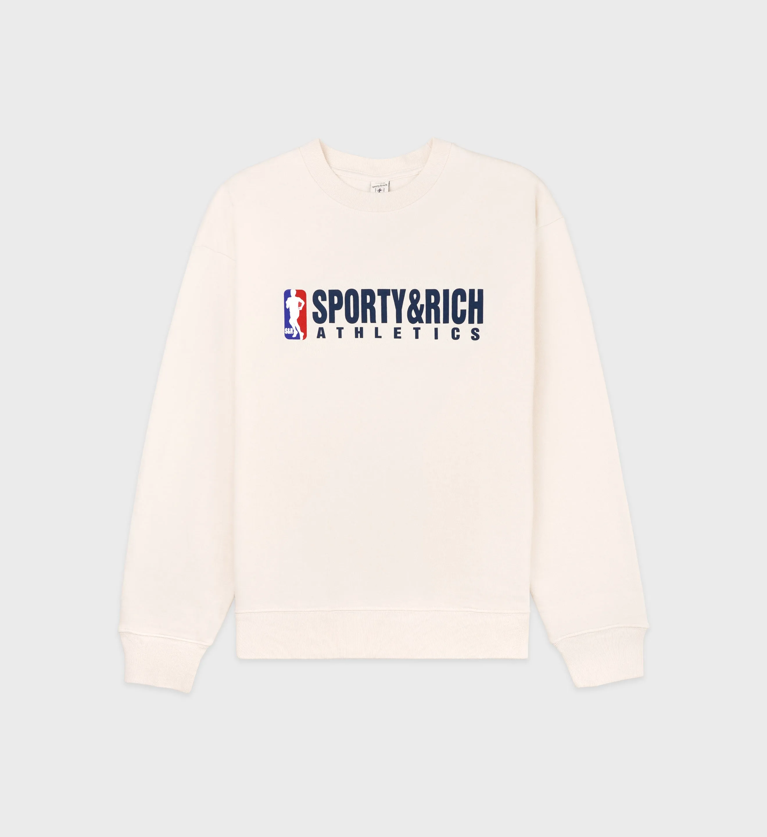 Team Logo Crewneck - Cream/Navy