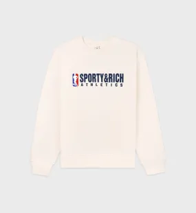 Team Logo Crewneck - Cream/Navy