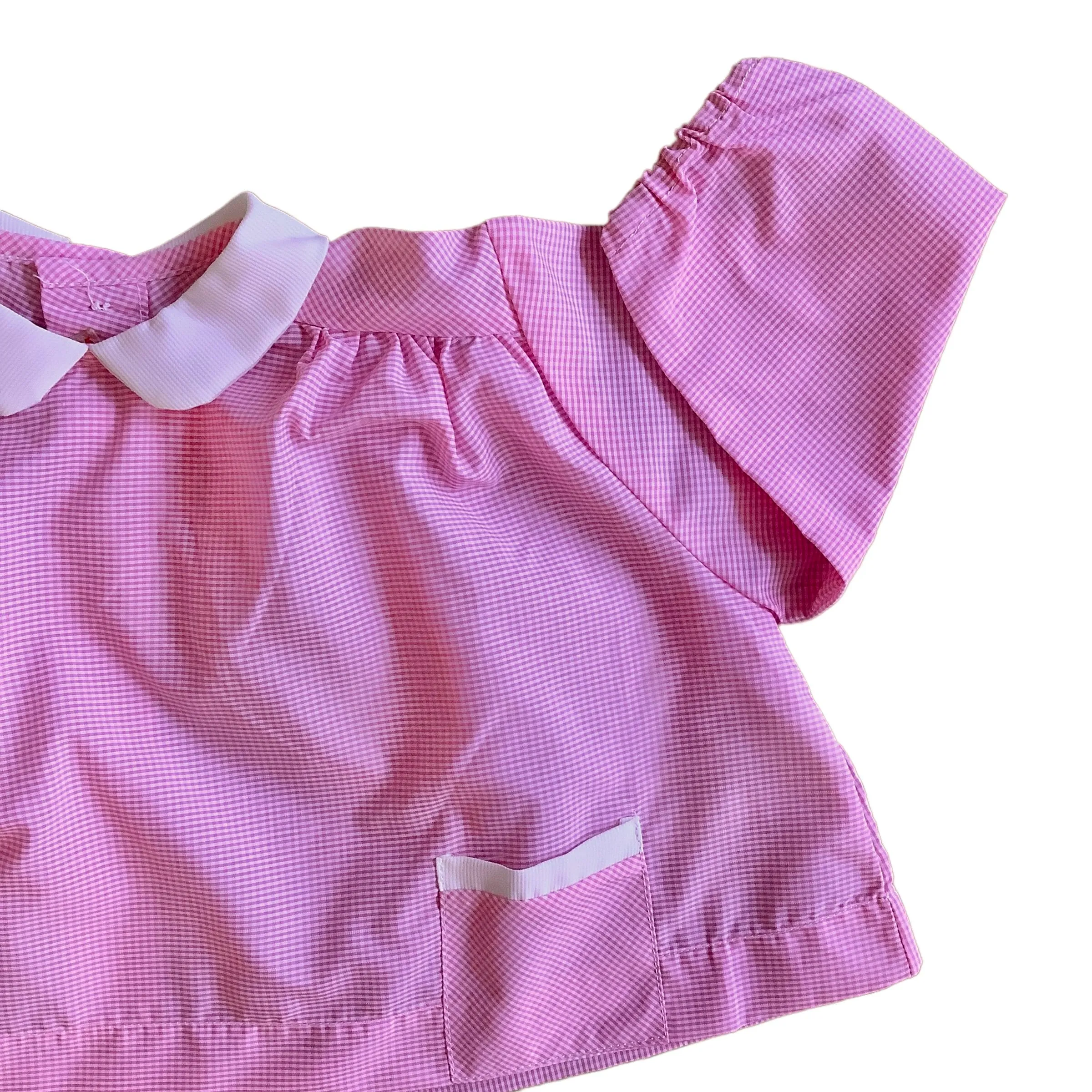 Vintage 60's Pink Nylon  Blouse / Top / 9-12M