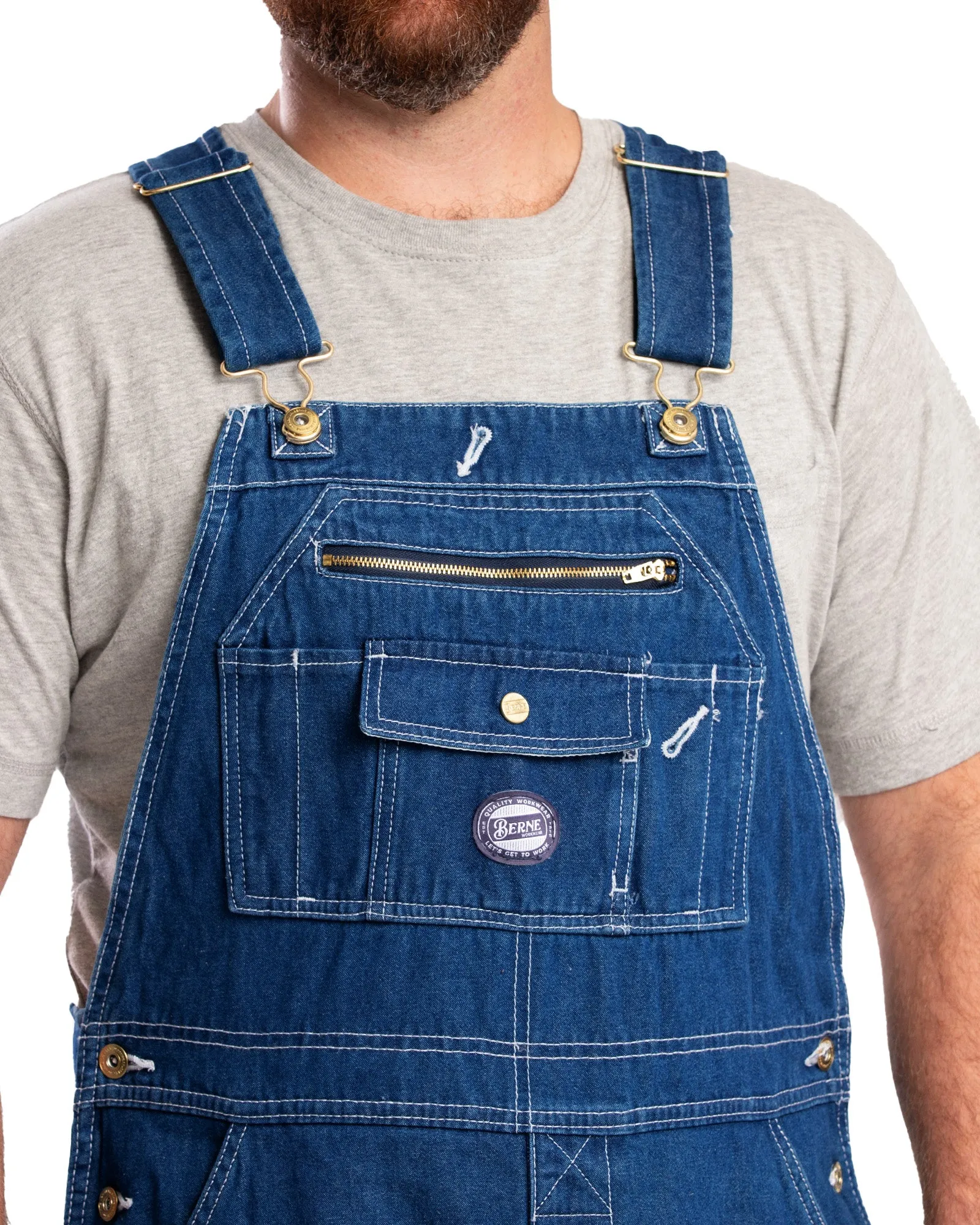 Vintage Unlined Washed Denim Bib Overall