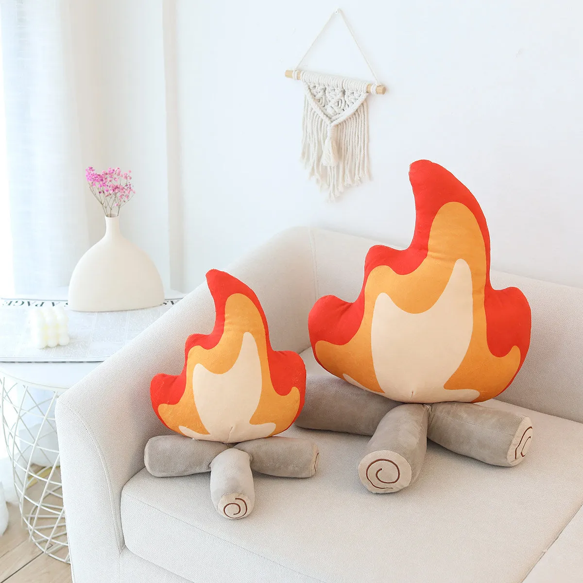 Warm Embrace Plush Fire Cushion