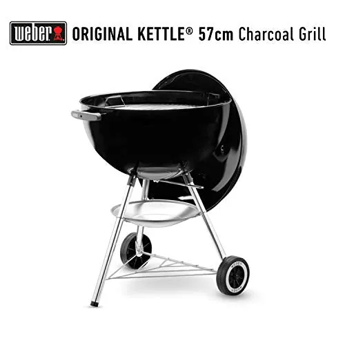 Weber 57CM ORlGINAL Kettle W/Therm BLK Asia Charcoal Grill (Black)