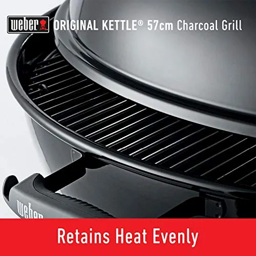 Weber 57CM ORlGINAL Kettle W/Therm BLK Asia Charcoal Grill (Black)