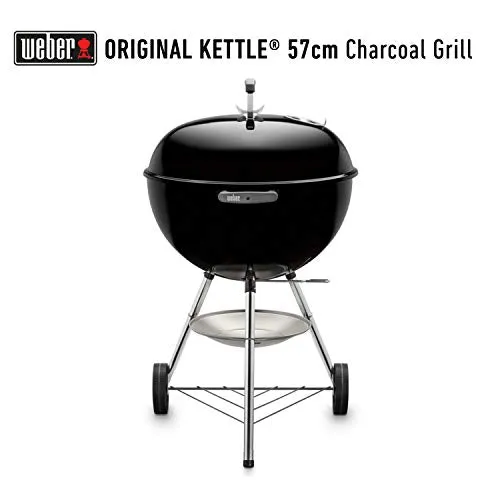 Weber 57CM ORlGINAL Kettle W/Therm BLK Asia Charcoal Grill (Black)