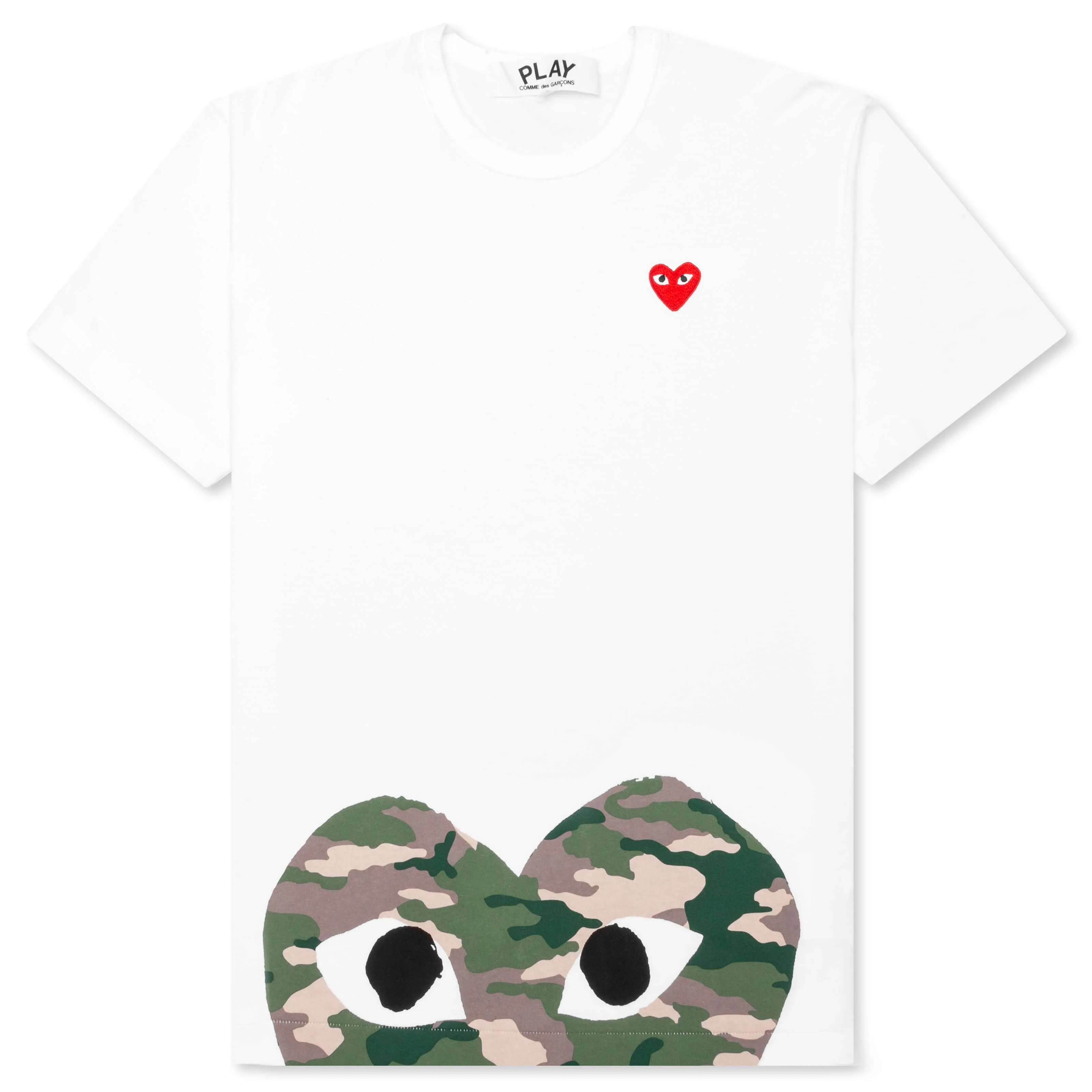 Women's Camouflage Edge Heart T-Shirt - White