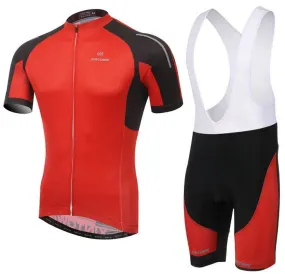 XINTOWN Red Black Short Sleeve Cycling Jersey Set