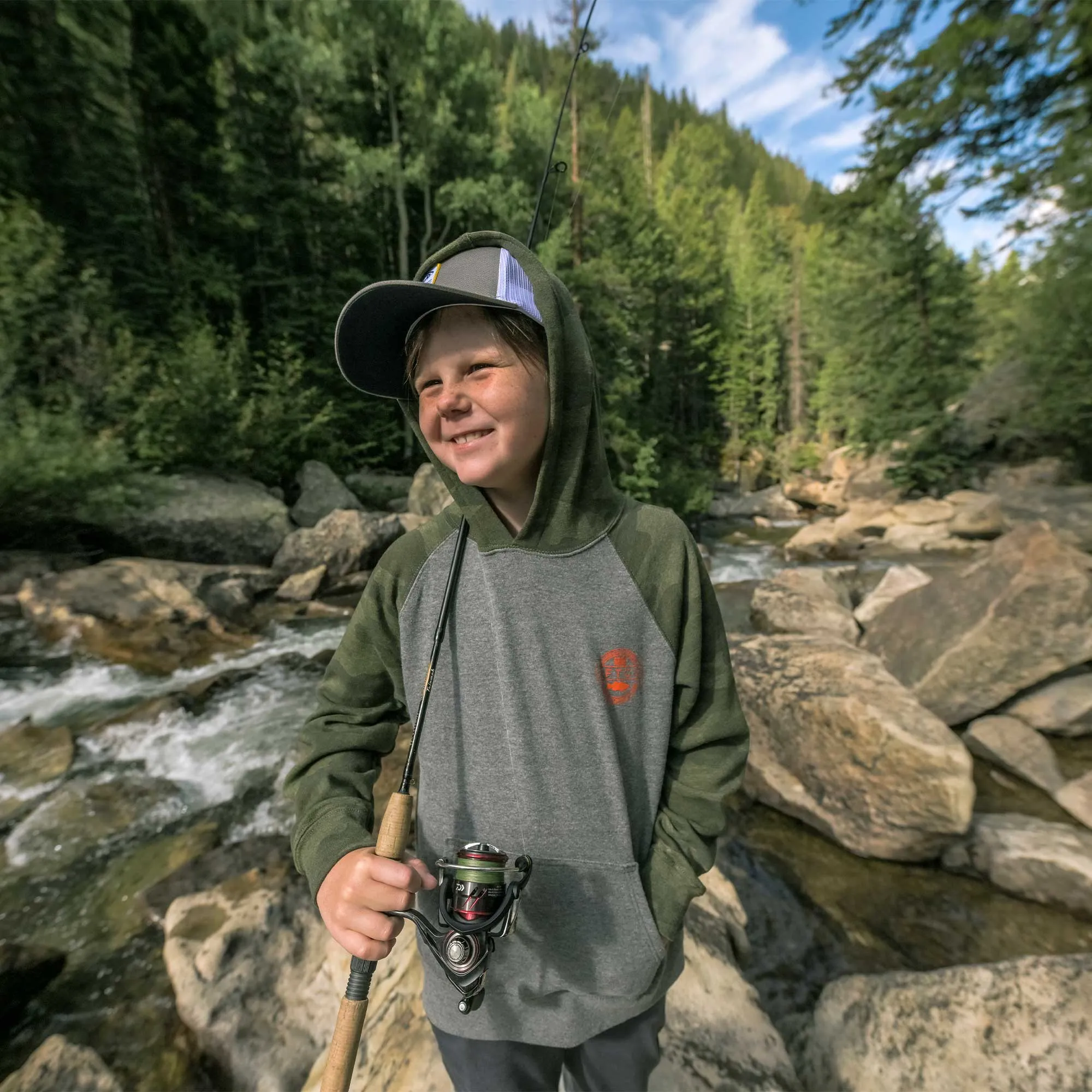 Youth Bass Patch Pullover Hoodie